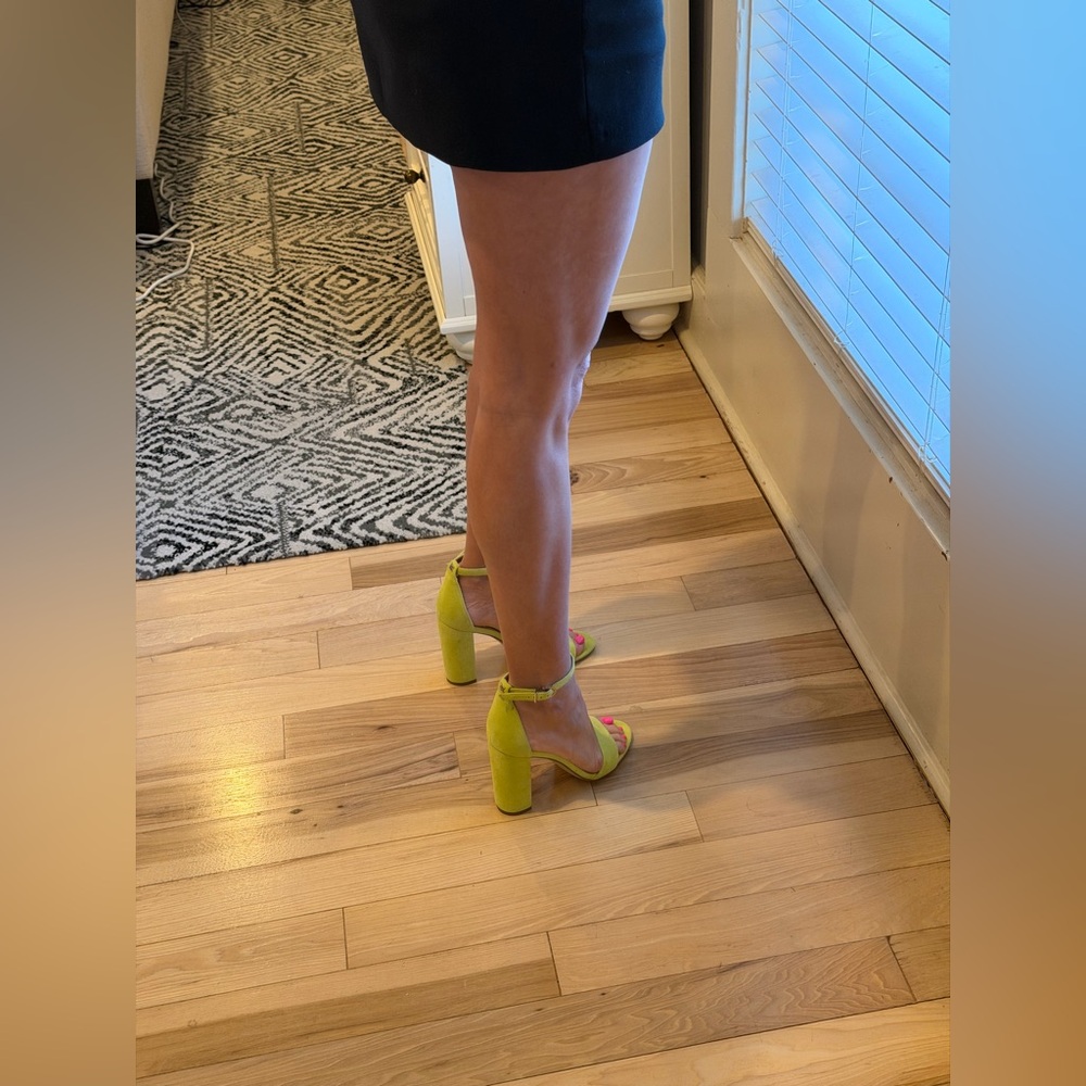 Sam Edelman Yaro Block Heel Sandals - lime green! Size 6! - Picture 3 of 5